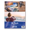 Better Office Products Self-Adhesive Photo Paper, Glossy, 8.5 x 11 Inch, 50 Sheets, 135 gsm, Letter Size, 50PK 32211